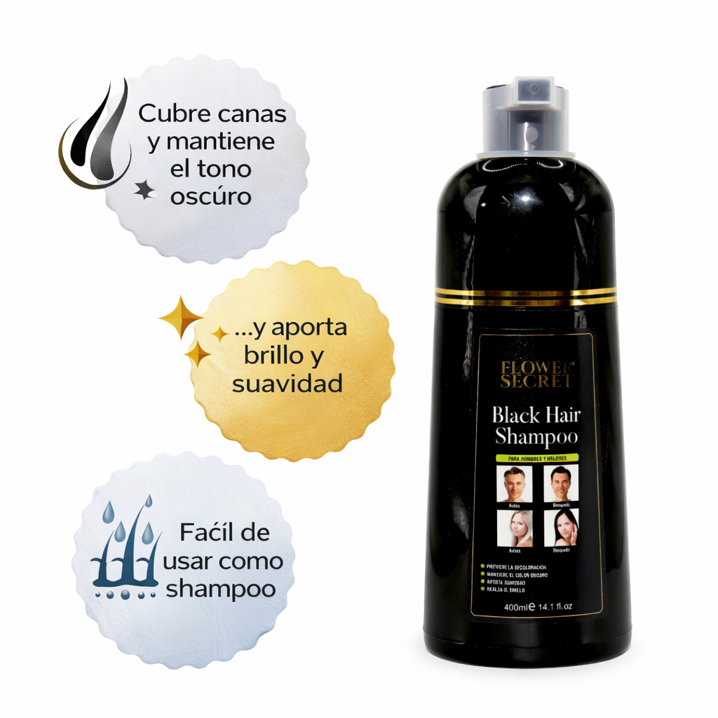 Shampoo Black Hair - Cubre Canas Permanente